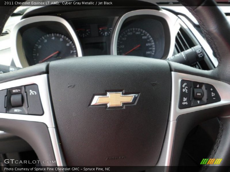 Cyber Gray Metallic / Jet Black 2011 Chevrolet Equinox LT AWD