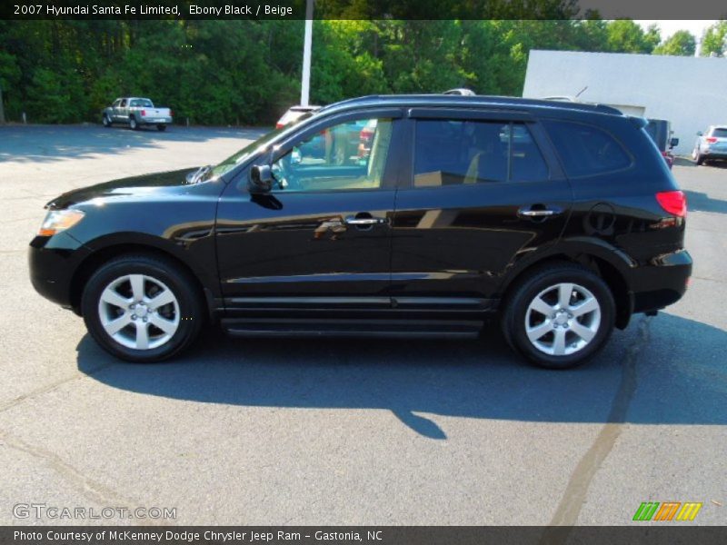Ebony Black / Beige 2007 Hyundai Santa Fe Limited