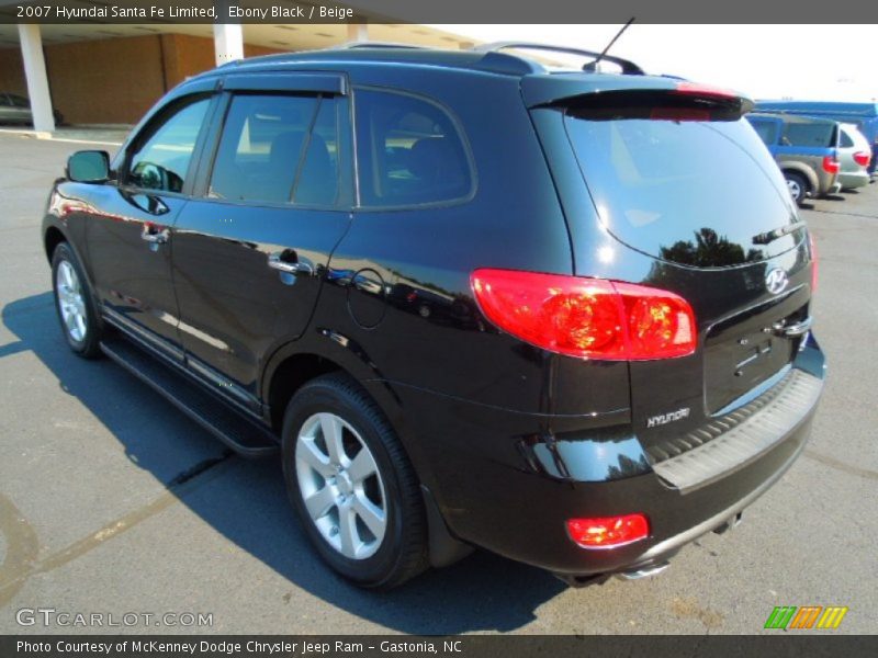 Ebony Black / Beige 2007 Hyundai Santa Fe Limited