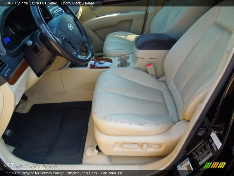 Ebony Black / Beige 2007 Hyundai Santa Fe Limited