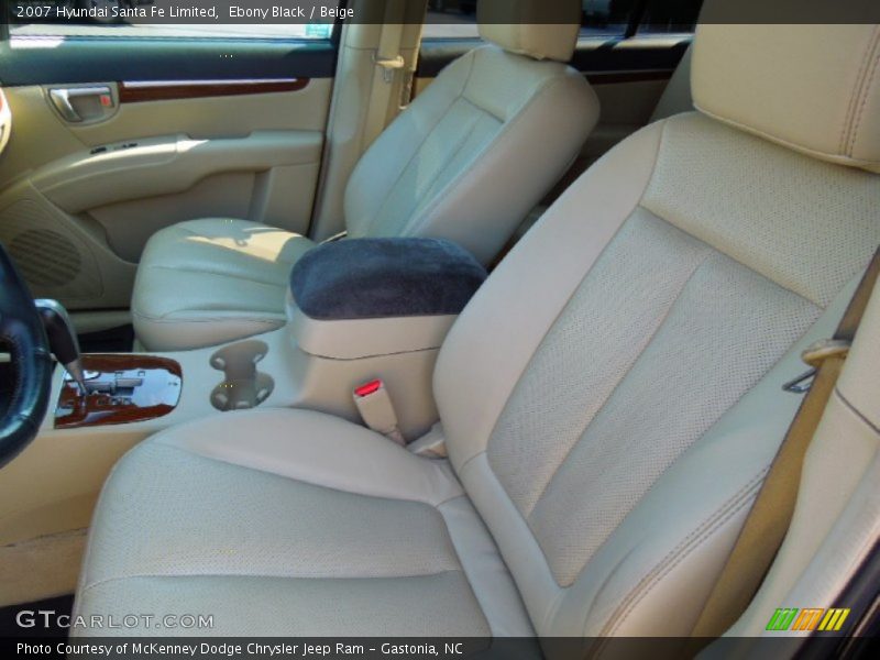 Ebony Black / Beige 2007 Hyundai Santa Fe Limited
