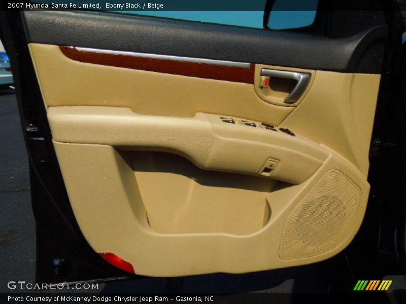 Ebony Black / Beige 2007 Hyundai Santa Fe Limited
