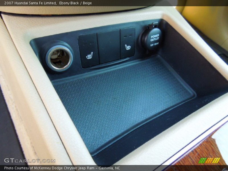 Ebony Black / Beige 2007 Hyundai Santa Fe Limited