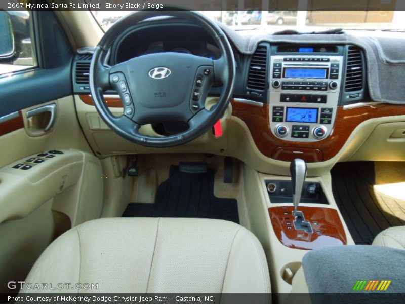 Ebony Black / Beige 2007 Hyundai Santa Fe Limited