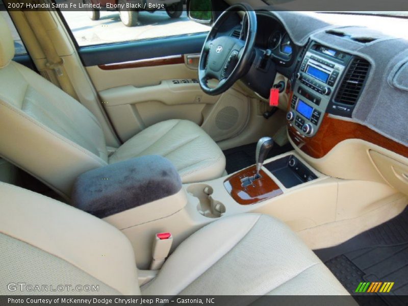 Ebony Black / Beige 2007 Hyundai Santa Fe Limited