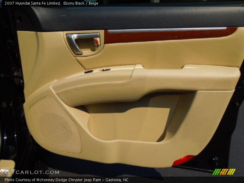 Ebony Black / Beige 2007 Hyundai Santa Fe Limited