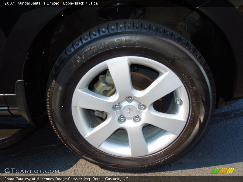 Ebony Black / Beige 2007 Hyundai Santa Fe Limited