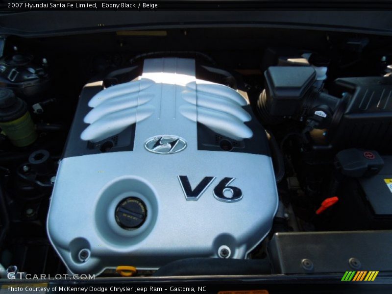 Ebony Black / Beige 2007 Hyundai Santa Fe Limited