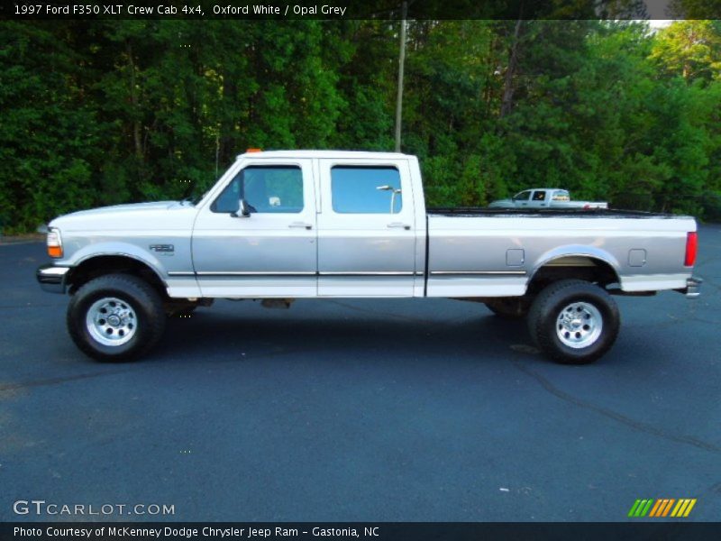 Oxford White / Opal Grey 1997 Ford F350 XLT Crew Cab 4x4