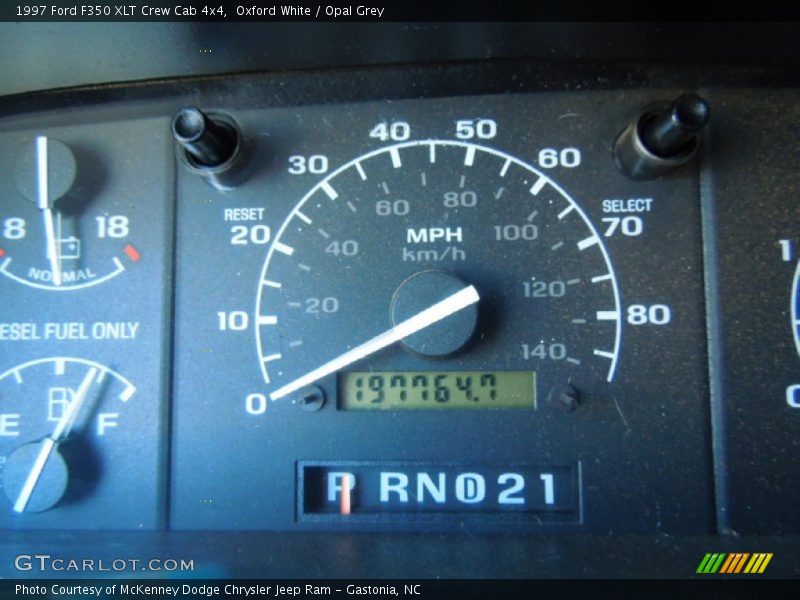 Oxford White / Opal Grey 1997 Ford F350 XLT Crew Cab 4x4