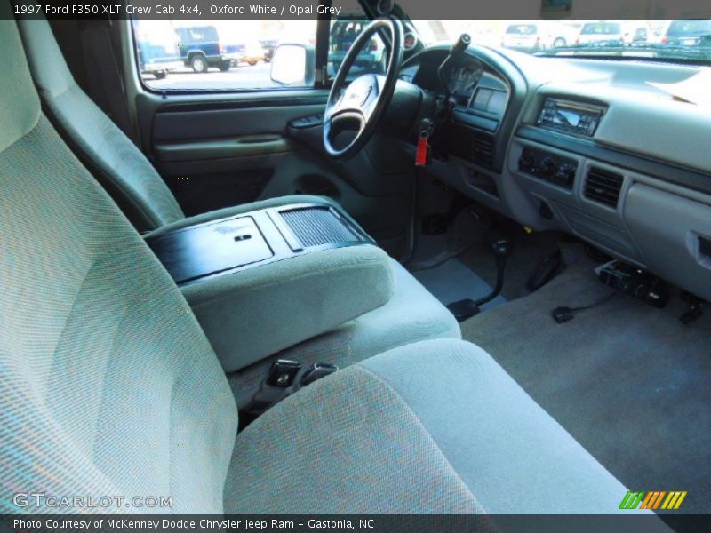 Oxford White / Opal Grey 1997 Ford F350 XLT Crew Cab 4x4
