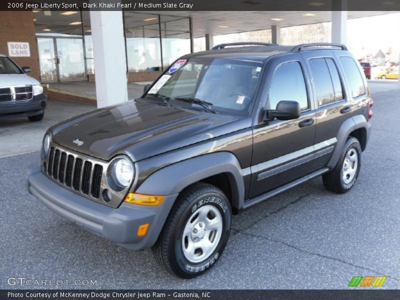 Dark Khaki Pearl / Medium Slate Gray 2006 Jeep Liberty Sport