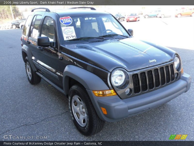 Dark Khaki Pearl / Medium Slate Gray 2006 Jeep Liberty Sport