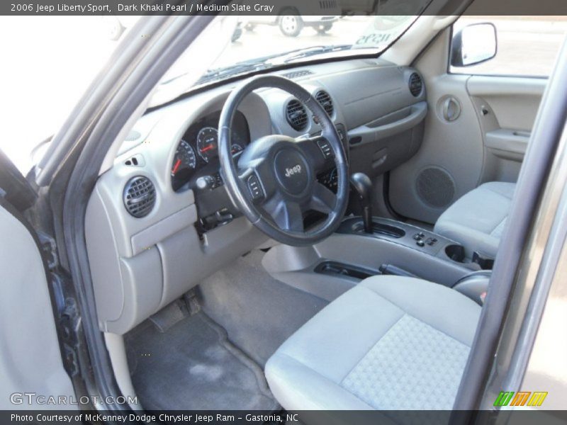 Dark Khaki Pearl / Medium Slate Gray 2006 Jeep Liberty Sport