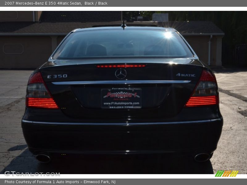 Black / Black 2007 Mercedes-Benz E 350 4Matic Sedan