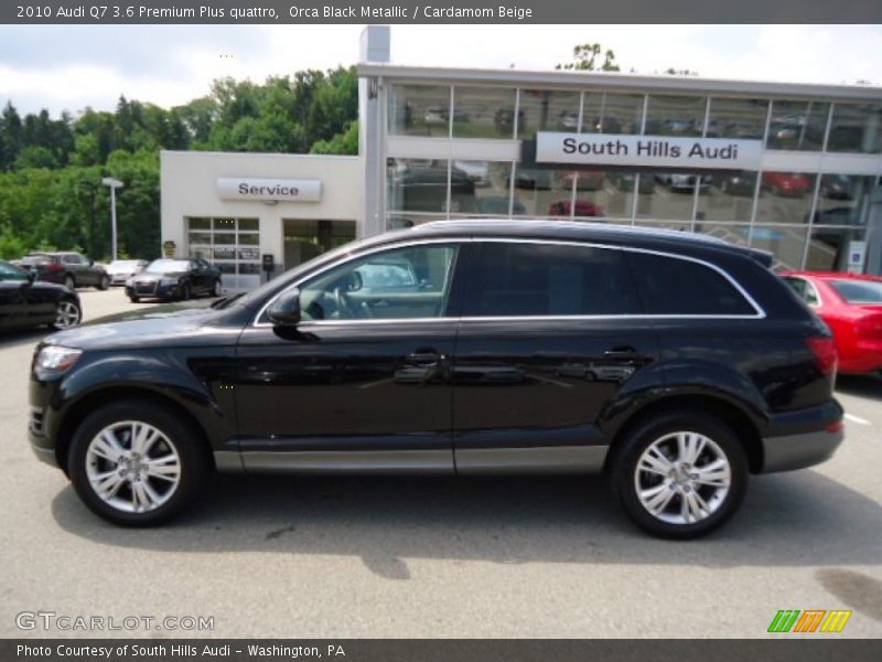 Orca Black Metallic / Cardamom Beige 2010 Audi Q7 3.6 Premium Plus quattro