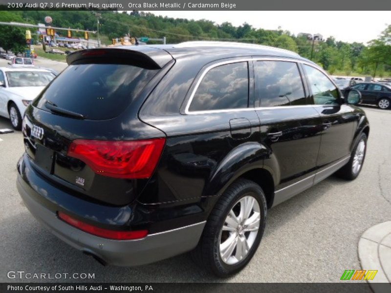 Orca Black Metallic / Cardamom Beige 2010 Audi Q7 3.6 Premium Plus quattro