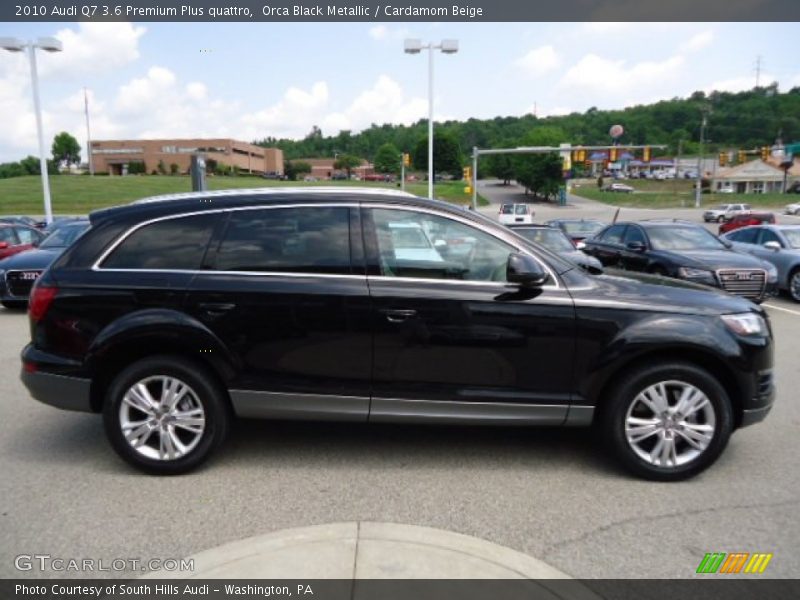 Orca Black Metallic / Cardamom Beige 2010 Audi Q7 3.6 Premium Plus quattro