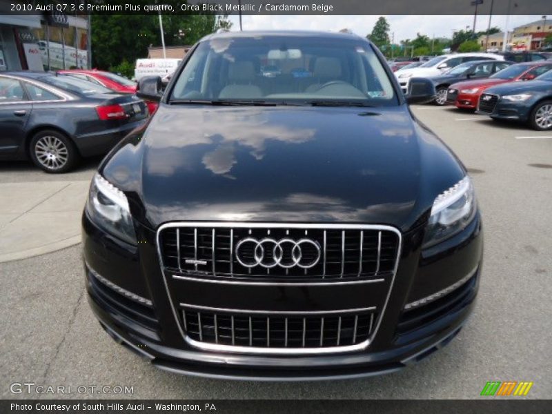 Orca Black Metallic / Cardamom Beige 2010 Audi Q7 3.6 Premium Plus quattro