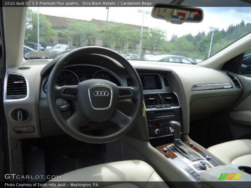 Orca Black Metallic / Cardamom Beige 2010 Audi Q7 3.6 Premium Plus quattro