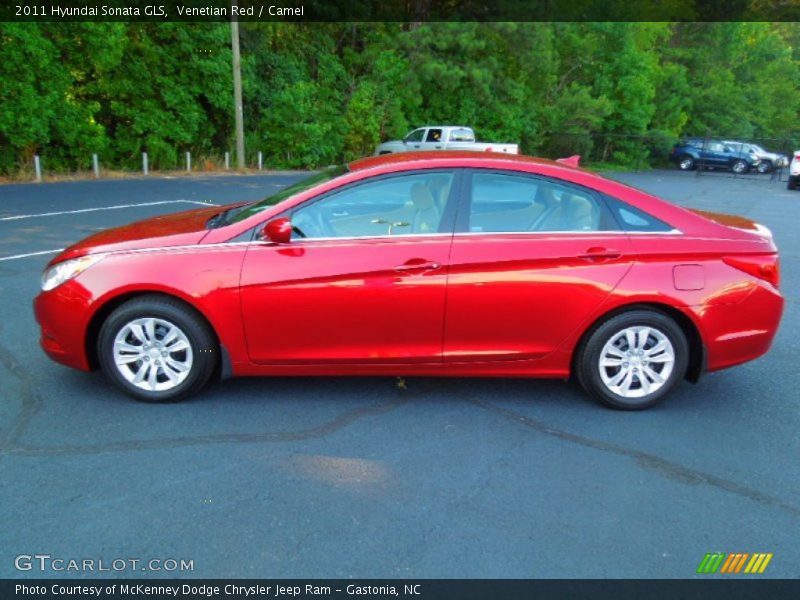 Venetian Red / Camel 2011 Hyundai Sonata GLS