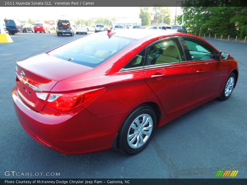 Venetian Red / Camel 2011 Hyundai Sonata GLS
