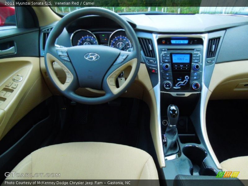 Venetian Red / Camel 2011 Hyundai Sonata GLS