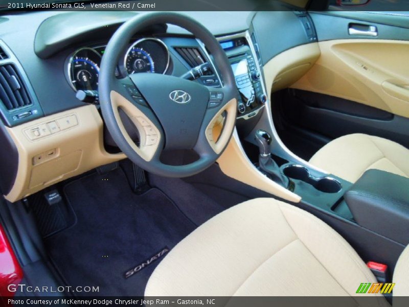 Venetian Red / Camel 2011 Hyundai Sonata GLS