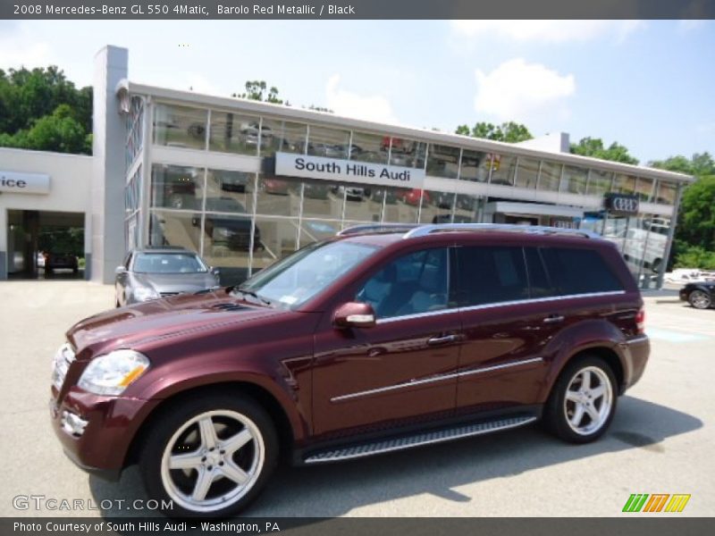 Barolo Red Metallic / Black 2008 Mercedes-Benz GL 550 4Matic