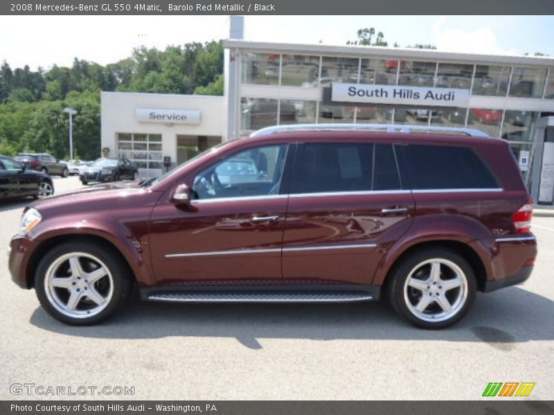 Barolo Red Metallic / Black 2008 Mercedes-Benz GL 550 4Matic