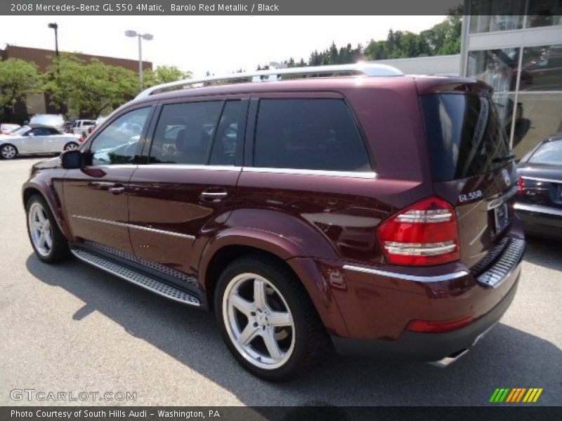 Barolo Red Metallic / Black 2008 Mercedes-Benz GL 550 4Matic