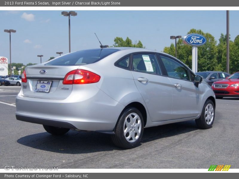 Ingot Silver / Charcoal Black/Light Stone 2013 Ford Fiesta S Sedan