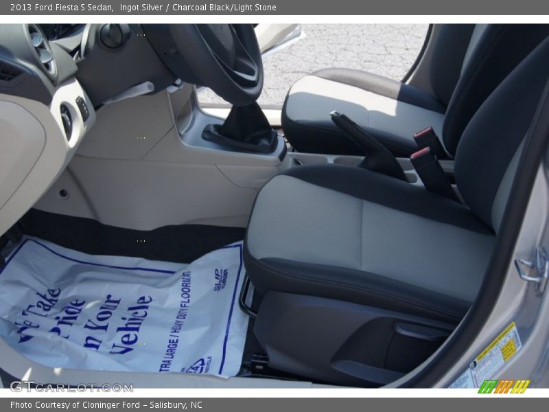 Ingot Silver / Charcoal Black/Light Stone 2013 Ford Fiesta S Sedan