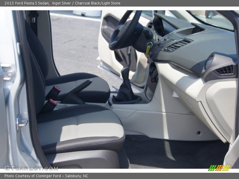 Ingot Silver / Charcoal Black/Light Stone 2013 Ford Fiesta S Sedan