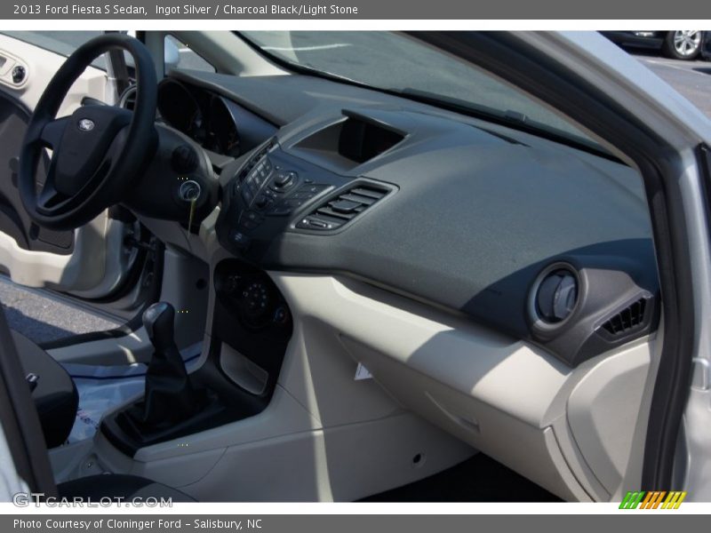 Ingot Silver / Charcoal Black/Light Stone 2013 Ford Fiesta S Sedan