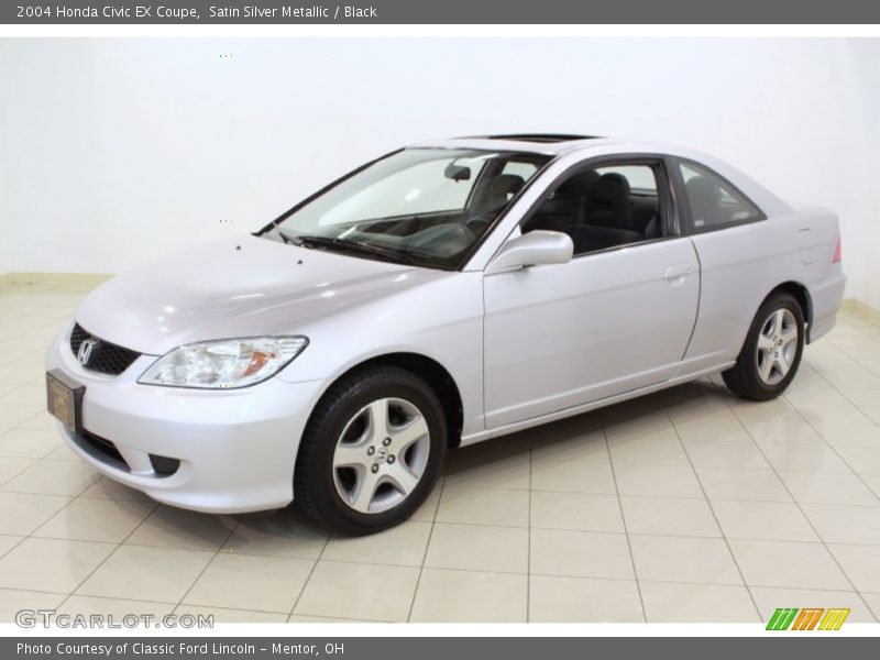 Satin Silver Metallic / Black 2004 Honda Civic EX Coupe