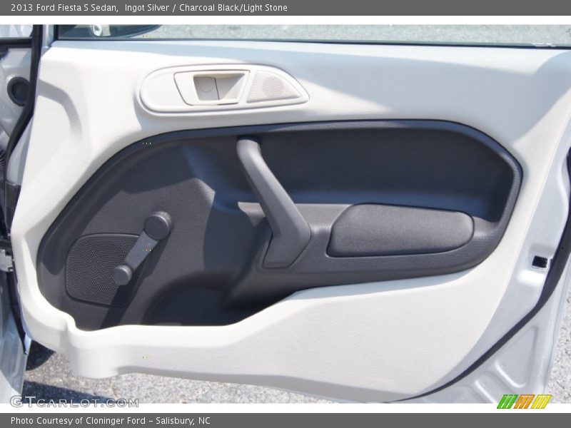 Ingot Silver / Charcoal Black/Light Stone 2013 Ford Fiesta S Sedan