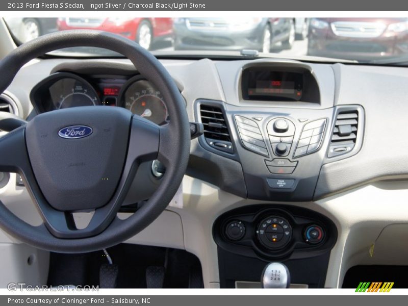 Ingot Silver / Charcoal Black/Light Stone 2013 Ford Fiesta S Sedan