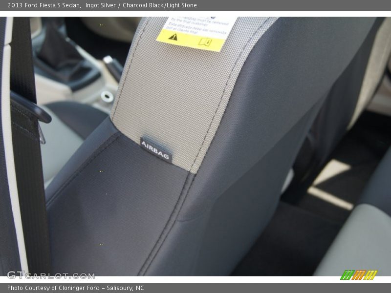 Ingot Silver / Charcoal Black/Light Stone 2013 Ford Fiesta S Sedan
