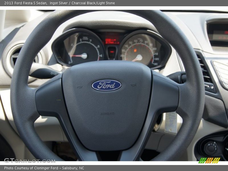 Ingot Silver / Charcoal Black/Light Stone 2013 Ford Fiesta S Sedan