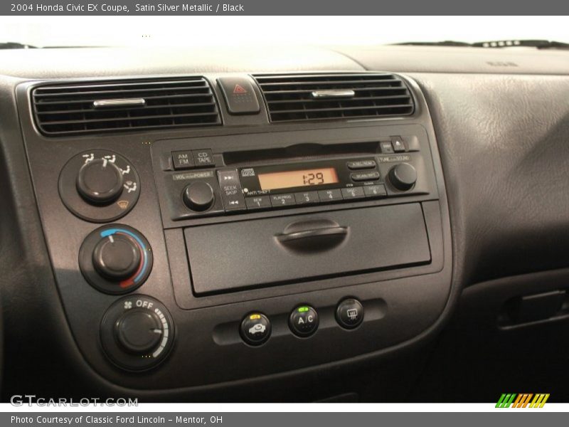 Satin Silver Metallic / Black 2004 Honda Civic EX Coupe