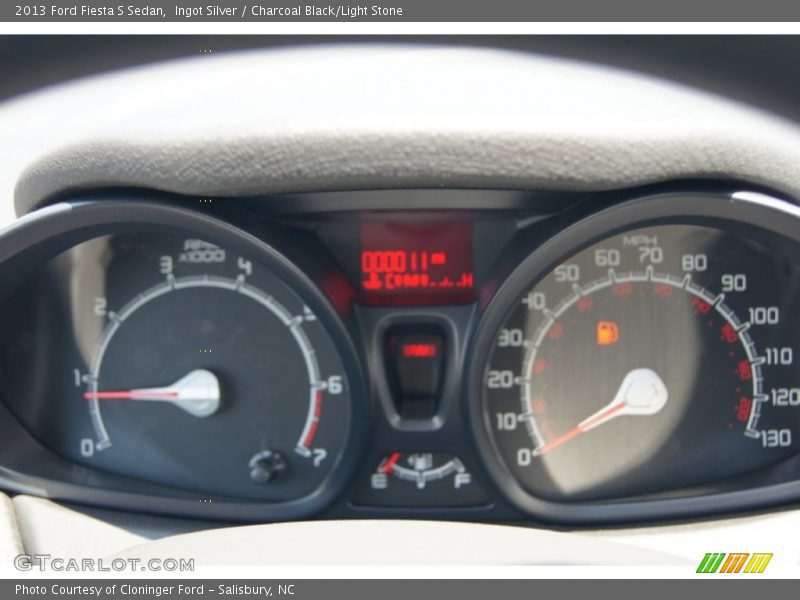 Ingot Silver / Charcoal Black/Light Stone 2013 Ford Fiesta S Sedan