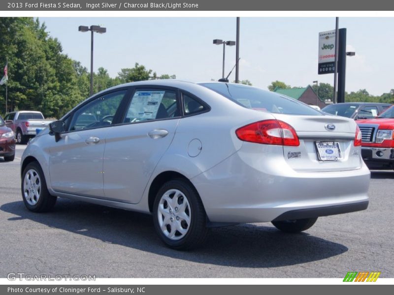 Ingot Silver / Charcoal Black/Light Stone 2013 Ford Fiesta S Sedan