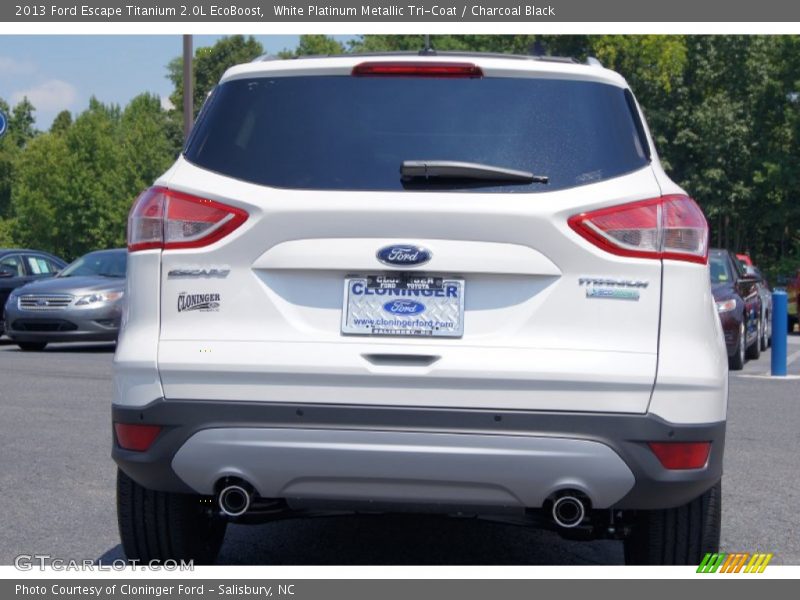 White Platinum Metallic Tri-Coat / Charcoal Black 2013 Ford Escape Titanium 2.0L EcoBoost