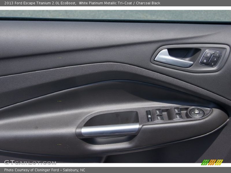 White Platinum Metallic Tri-Coat / Charcoal Black 2013 Ford Escape Titanium 2.0L EcoBoost