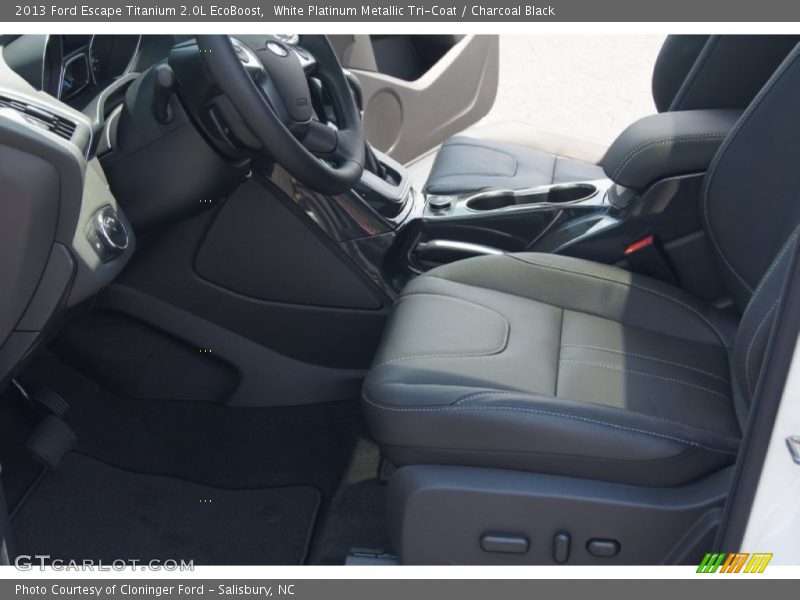 White Platinum Metallic Tri-Coat / Charcoal Black 2013 Ford Escape Titanium 2.0L EcoBoost