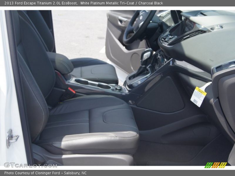 White Platinum Metallic Tri-Coat / Charcoal Black 2013 Ford Escape Titanium 2.0L EcoBoost