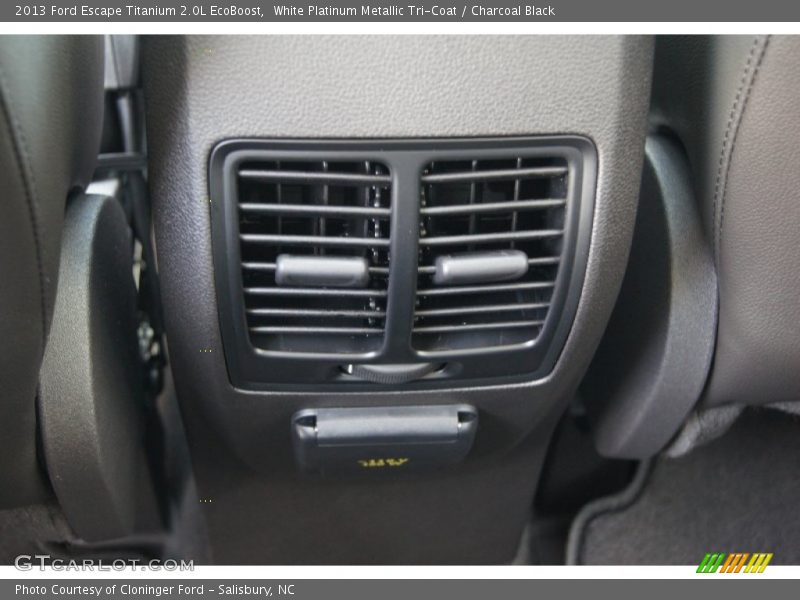 White Platinum Metallic Tri-Coat / Charcoal Black 2013 Ford Escape Titanium 2.0L EcoBoost