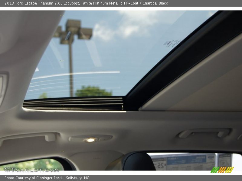 White Platinum Metallic Tri-Coat / Charcoal Black 2013 Ford Escape Titanium 2.0L EcoBoost