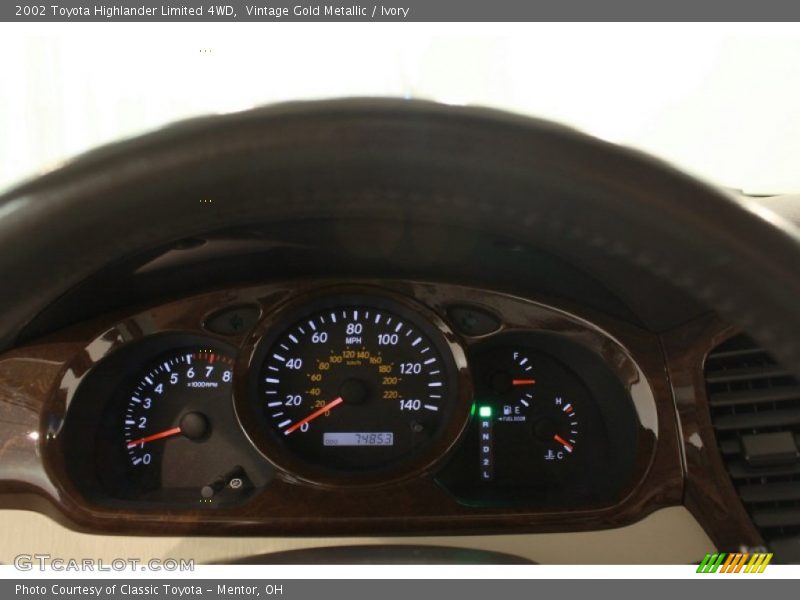 Vintage Gold Metallic / Ivory 2002 Toyota Highlander Limited 4WD